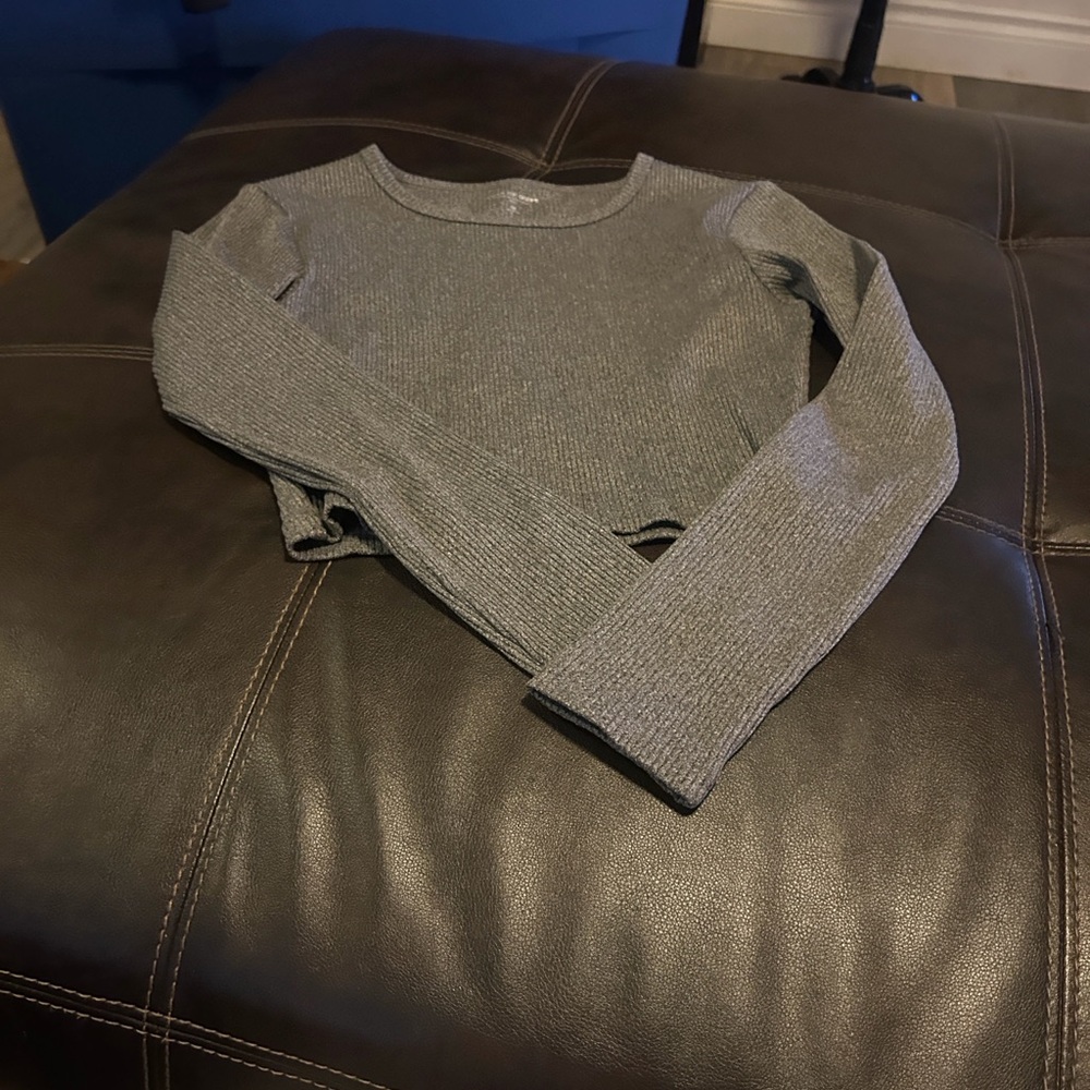 Year of Ours Charcoal Ribbed Top